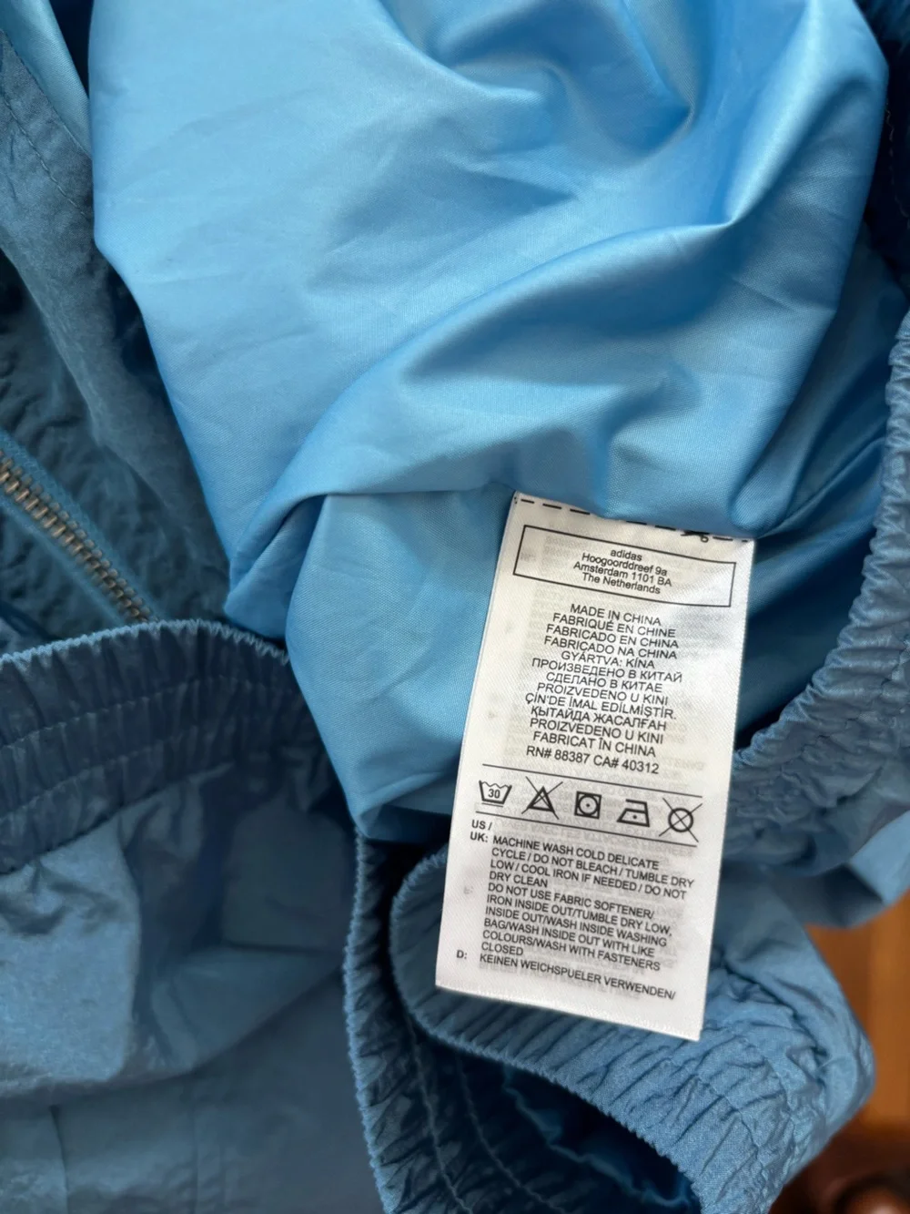 Adidas × IVY PARK Blue Nylon Track Jacket and Pants Size 2XL NWT